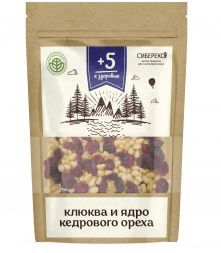 Клюква и кедровые ядра Sibereco (50 г)
